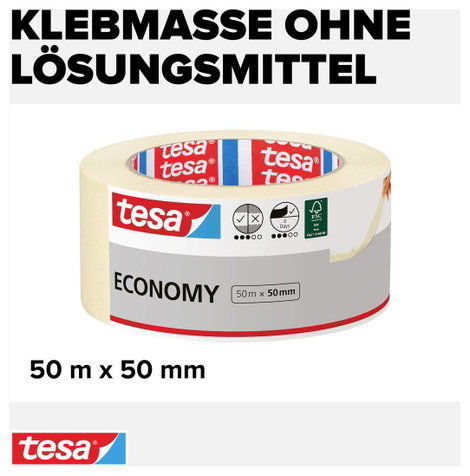 tesa UNIVERSAL 05288-00000-05 Krepp szalag Bézs (H x Sz) 50 m x 50 mm 1 db 3. kép