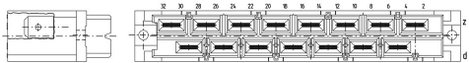 ERNI 413170 Rugós kapocsléc Össz pólusszám 125 Sorok száma 5 Pólusok száma 125 1 db Tray 2. kép
