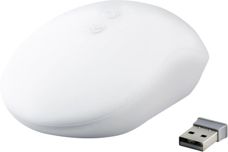 Renkforce WLAN egér Rádiójel vezérlésű Optikai Fehér 4 Gombok 1300 dpi Fröccsenő víz ellen védett 3. kép