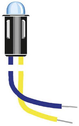 Oshino MD-577UR1 LED-es jelzőlámpa Ultrapiros 5 V/DC 30 mcd