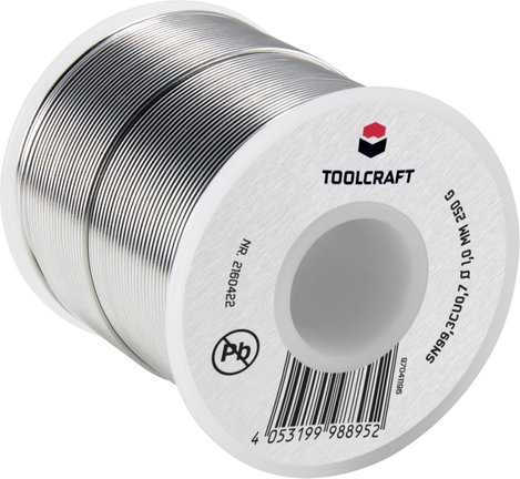 TOOLCRAFT Forrasztóón, ólommentes Tekercs Sn99,3Cu0,7 ROL1 250 g 1 mm 2. kép