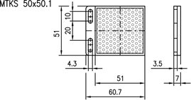 Leuze Electronic 50117583 Reflektor MTKS 50 x 50.1 1 db