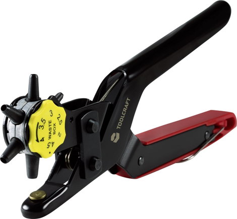 TOOLCRAFT TO-6425610 Revolver lyukasztó fogó 2 mm, 2.5 mm, 3 mm, 3.5 mm, 4 mm, 4.5 mm 230 mm 1 db 4. kép