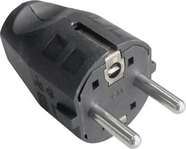 Bachmann 910.100 Védőérintkezős dugó Műanyag 250 V Fekete IP20
