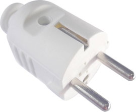 Bachmann 910.270 Védőérintkezős dugó Műanyag 250 V Fehér IP20