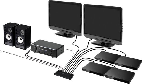 4x2 portos HDMI switch audio extraktorral 3840x2160px SpeaKa Professional 6. kép