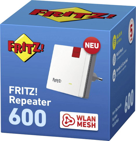 WLAN hatótáv növelő 600 Mbit/s 2.4 GHz, AVM FRITZ! Repeater 600 3. kép