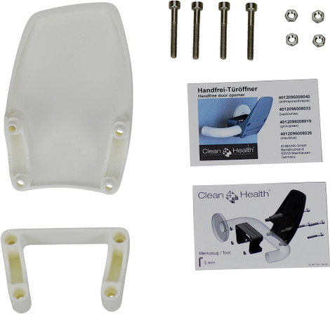 Kéz nélküli ajtónyitó kilincsre, 71 x 105 x 78 mm, fehér, Clean 4 Health 956.0000 4. kép