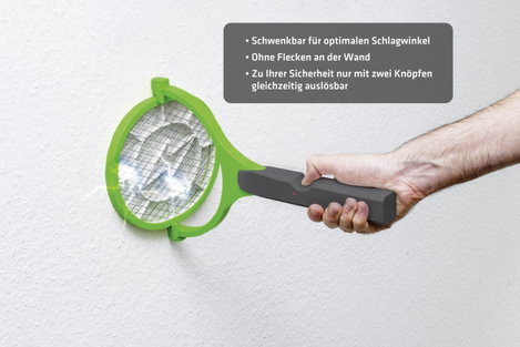 Gardigo Fly Swatter 90° Bzzz 25164 Áramrács Légycsapó (H x Sz x Ma) 445 x 228 x 28 mm Fekete, Zöld 1 5. kép
