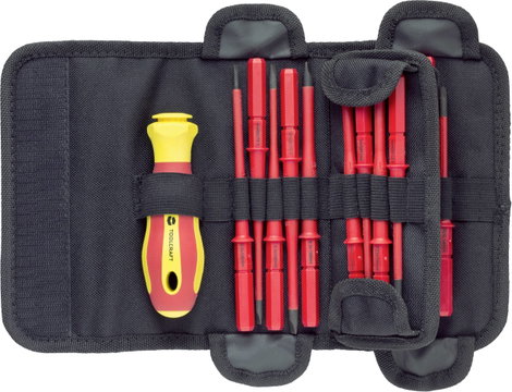 TOOLCRAFT 2236585 Cserélhető penge 18 részes Egyeneshornyú, Külső kerek hatlap (TX), Kereszthornyú P 2. kép