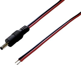 BKL Electronic 072088 Kisfeszültségű csatlakozóvezeték Kisfeszültségű dugó - Kábel, nyitott végekkel