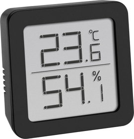 Digitális hőmérséklet- és légnedvesség mérő, fekete, TFA Dostmann 30.5051.01