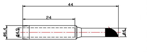 TOOLCRAFT N9-4 Forrasztóhegy Ferdén levágott, 45° Hegy méret 4 mm Csúcs hossza 44 mm Tartalom, tarta 5. kép