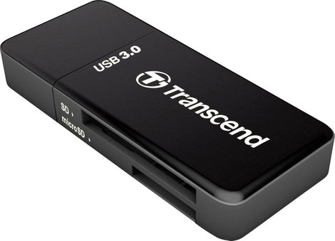 Transcend RDF5K Külső memóriakártya olvasó USB 3.2 (1. generáció) (USB 3.0) Fekete