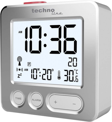 Techno Line WT 265 Rádiójel vezérlésű Ébresztőóra Ezüst Riasztási idők 1 2. kép