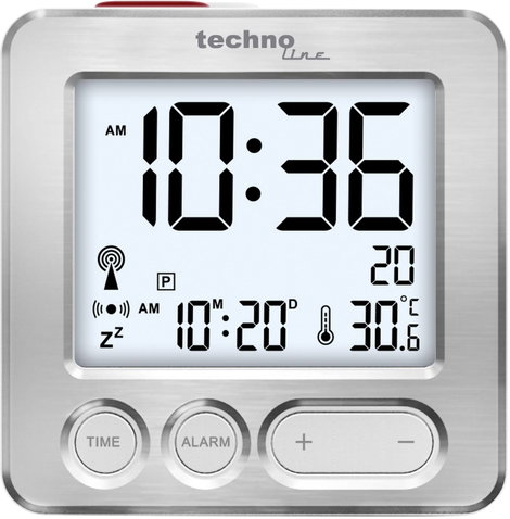 Techno Line WT 265 Rádiójel vezérlésű Ébresztőóra Ezüst Riasztási idők 1 4. kép
