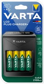 Varta LCD Plug Charger+ 4x 56706 Hengeres akku töltő NiMH Mikro (AAA), Ceruza (AA), 9 V-os 11. bélyegkép