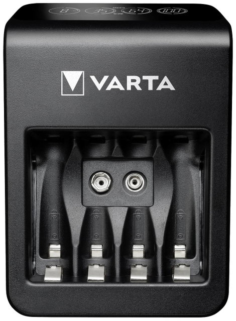Varta LCD Plug Charger+ 4x 56706 Hengeres akku töltő NiMH Mikro (AAA), Ceruza (AA), 9 V-os 2. kép