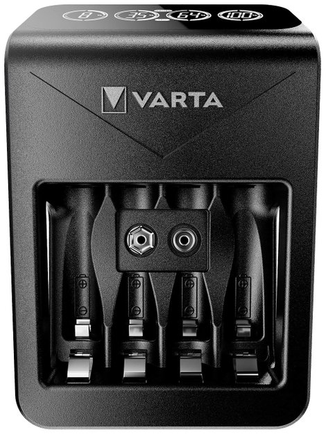 Varta LCD Plug Charger+ 4x 56706 Hengeres akku töltő NiMH Mikro (AAA), Ceruza (AA), 9 V-os 5. kép