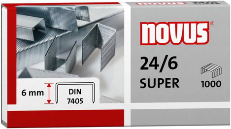 Novus 040-0158 Típus (tűzőkapocs): 24/6 Tűzőkapocs 1000 db Tűzőteljesítmény: 30 lap