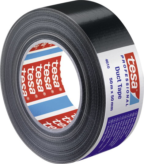 Szövet ragasztószalag 50 m x 50 mm, fekete, tesa® Professional 04610-00004-00 2. kép
