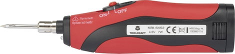 Elemes forrasztópáka 4,5 V 7 W ceruza forma 450...550 °C, Toolcraft TO-6678537 2. kép