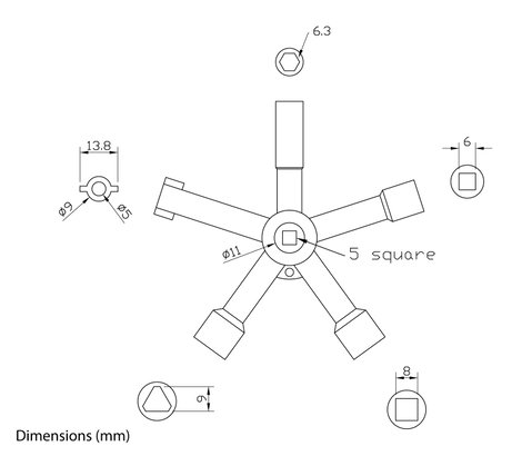 TOOLCRAFT TO-6707229 Kapcsolószekrény kulcs 1 db 6. kép