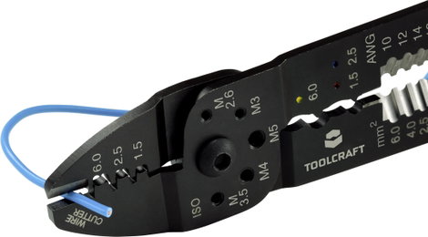 Krimpelő- és csupaszoló fogó 1,5...6 mm², Toolcraft PLC-4131 TO-6680946 6. kép