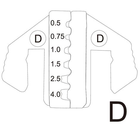 TOOLCRAFT PLE-0D 2180571 Krimpelő betét Érvéghüvelyek 0.5 - 4 mm² Alkalmas márka TOOLCRAFT PZ-500 2. kép