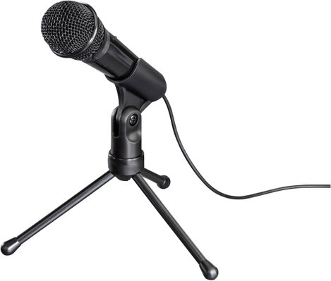 Hama MIC-935 Allround Számítógépes mikrofon Fekete Vezetékes Állvánnyal