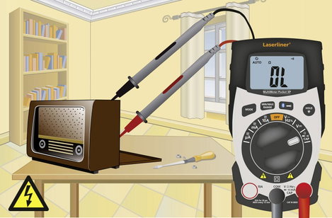 Laserliner Digital-Multimeter Pocket XP 600V, 0,4-400mA, 400Ohm-40MOhm Kézi multiméter digitális CAT 12. kép