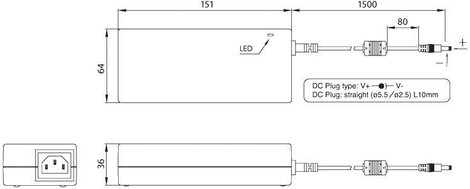 Bicker Elektronik BET-0919-T Asztali tápegység, fix feszültségű 19 V/DC 4.7 A 90 W 3. kép