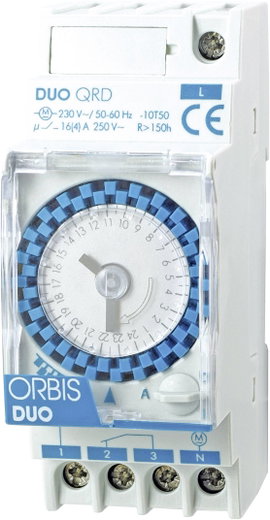 ORBIS Zeitschalttechnik DUO QRD 230 V Kalapsínes időkapcsoló óra Analóg 230 V/AC
