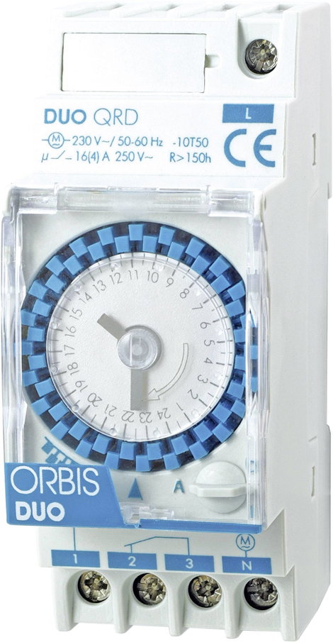 ORBIS Zeitschalttechnik DUO QRD 230 V Kalapsínes időkapcsoló óra Analóg 230 V/AC