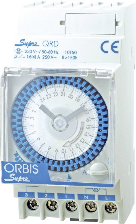 ORBIS Zeitschalttechnik SUPRA QRD 230V Kalapsínes időkapcsoló óra Analóg 230 V/AC