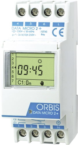 ORBIS Zeitschalttechnik DATA MICRO-2 + 230 V Kalapsínes időkapcsoló óra Digitális 250 V/AC