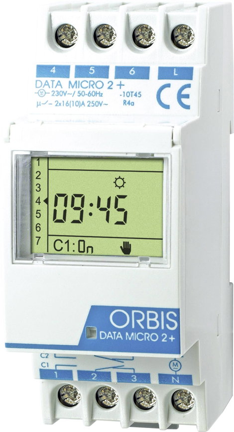 ORBIS Zeitschalttechnik DATA MICRO-2 + 230 V Kalapsínes időkapcsoló óra Digitális 250 V/AC