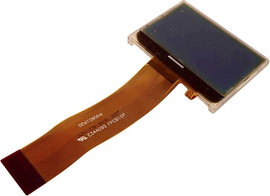 Display Elektronik LC kijelző Fehér Kék 128 x 64 Pixel (Sz x Ma x Mé) 55.2 x 39.8 x 5 mm