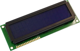 Display Elektronik LC kijelző Fehér 16 x 2 Pixel (Sz x Ma x Mé) 122 x 44 x 11.1 mm