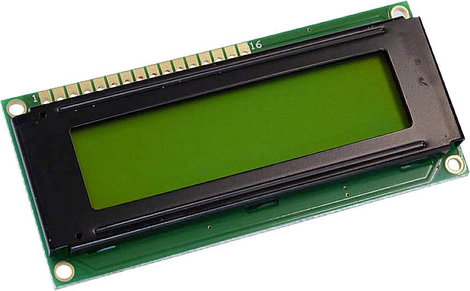 Display Elektronik LC kijelző Sárga-zöld 16 x 2 Pixel (Sz x Ma x Mé) 80 x 36 x 7.6 mm