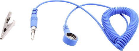 Quadrios ESD földelő kábel 1.80 m Nyomógomb, 10 mm, Dugó, Krokodilcsipesz 5. kép
