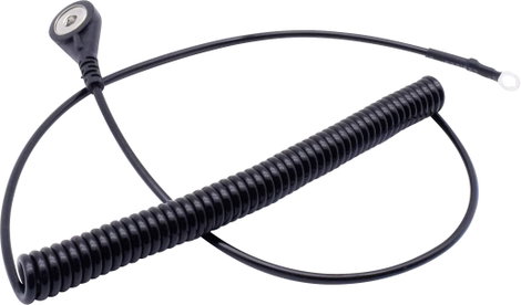 Quadrios ESD földelő kábel 1.80 m Nyomógomb, 4 mm, Gyűrűs kábelsaru csatlakozó 2. kép