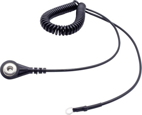Quadrios ESD földelő kábel 1.80 m Nyomógomb, 4 mm, Gyűrűs kábelsaru csatlakozó 4. kép