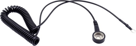 Quadrios ESD földelő kábel 1.80 m Nyomógomb, 10 mm, Gyűrűs kábelsaru csatlakozó