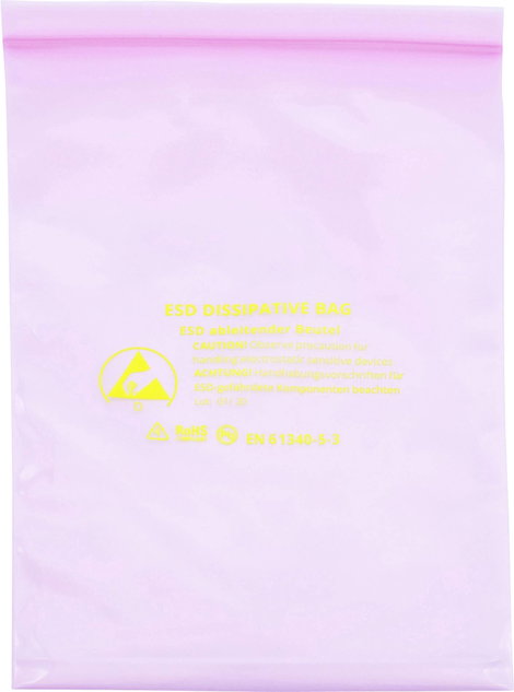 Quadrios ESD tasak (H x Sz) 127 mm x 203 mm Disszipatív ESD jelölés D 10 db 2. kép
