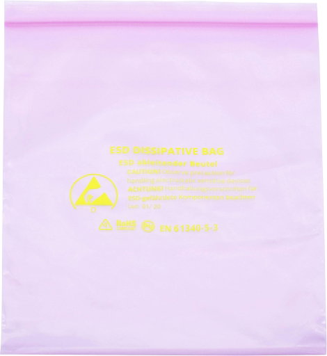 Quadrios ESD tasak (H x Sz) 200 mm x 250 mm Disszipatív ESD jelölés D 10 db 2. kép