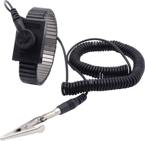 Quadrios ESD csuklópánt Fekete Nyomógomb, 10 mm 3. kép