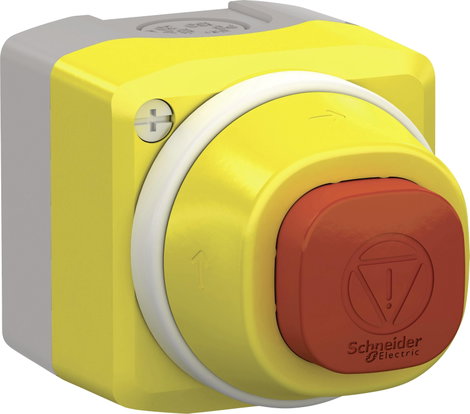 Schneider Electric XALK84W3BE Vészkikapcsoló nyomógomb házban 24 V 6 A 1 záró, 1 nyitó IP66, IP67, I 2. kép