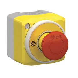 Vészkikapcsoló nyomógomb házban 1 záró/2 nyitó, IP66, IP67, IP69, IP69K, Schneider Electric XALK178W