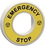 Schneider Electric ZBY9W3B330 Tábla tartó (Ø) 60 mm EMERGENCY STOP Sárga, Szürke 1 db 2. bélyegkép